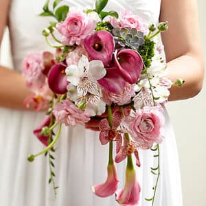 FTD-Pink Cascade Bouquet