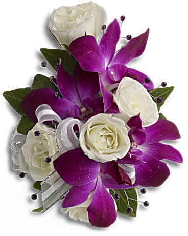 TELE-Fancy Orchid and Rose Corsage